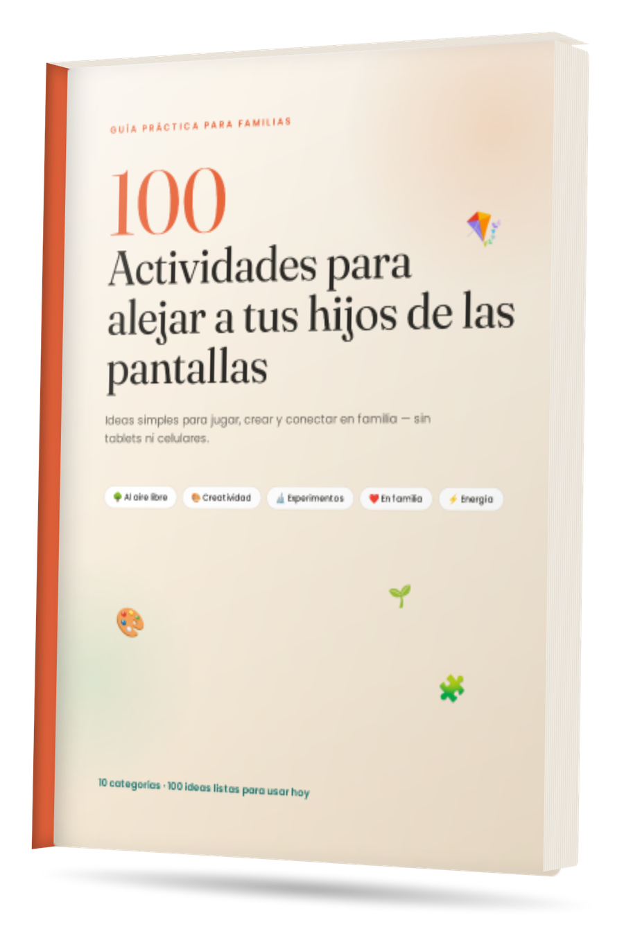 El libro «100 Actividades para Alejar a tus Hijos de las Pantallas» en versión digital